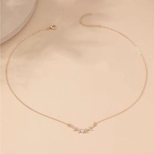 ⚠️Clearance Elegant Gold Necklace with Crystal Accents